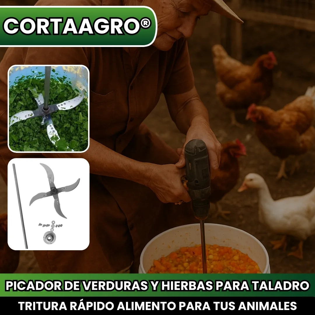 CORTAAGRO® PICADOR DE VERDURAS Y HIERBAS PARA TALADRO