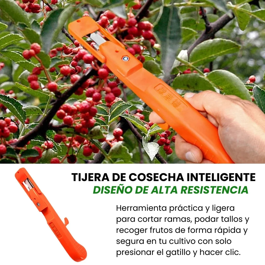 AGROCLIP® TIJERA COSECHADORA INTELIGENTE, CORTA FRUTAS,  FLORES, VERDURAS Y RAMAS