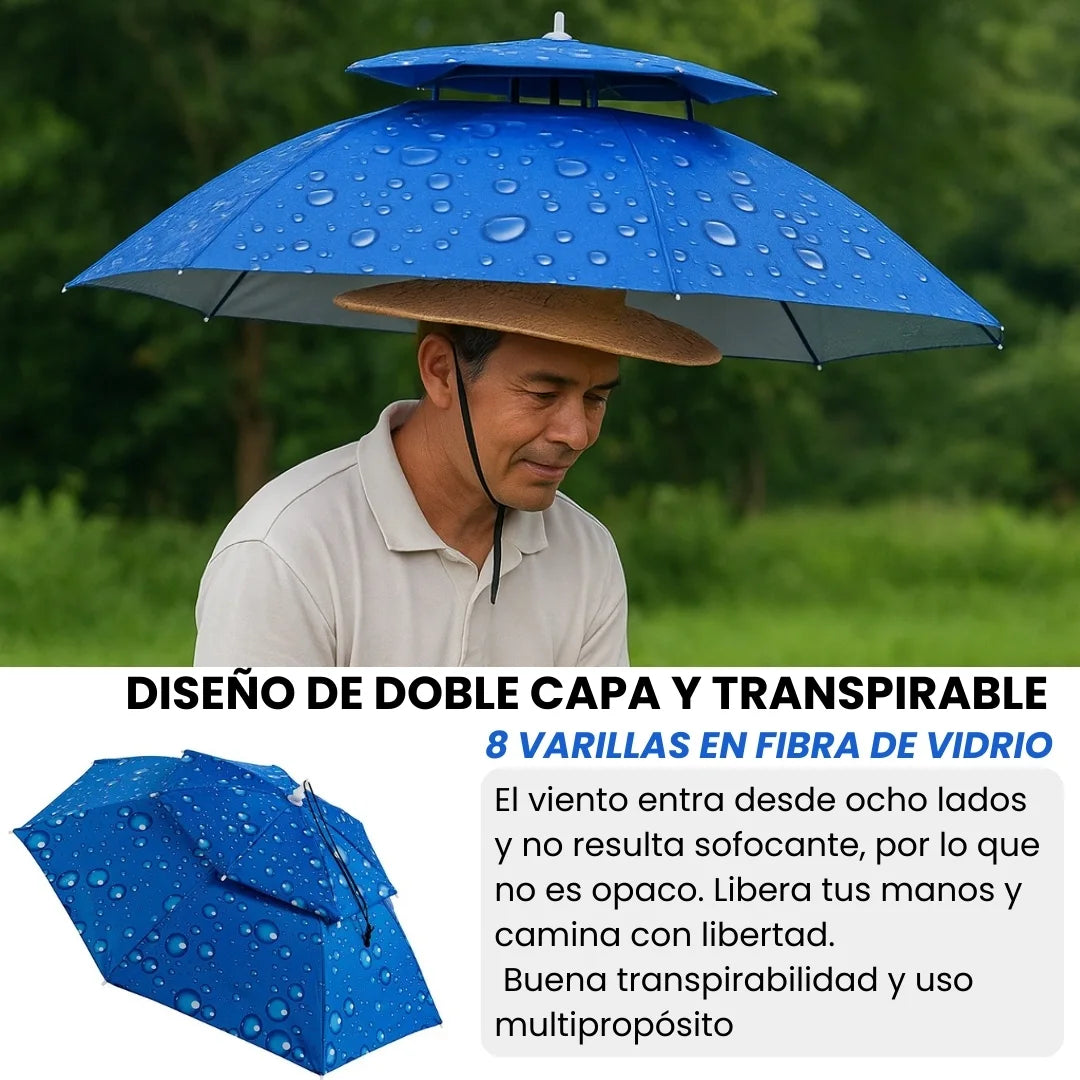 SOMBRAFIX® SOMBRERO SOMBRILLA IMPERMEABLE DOBLE FAZ DE 1 METRO