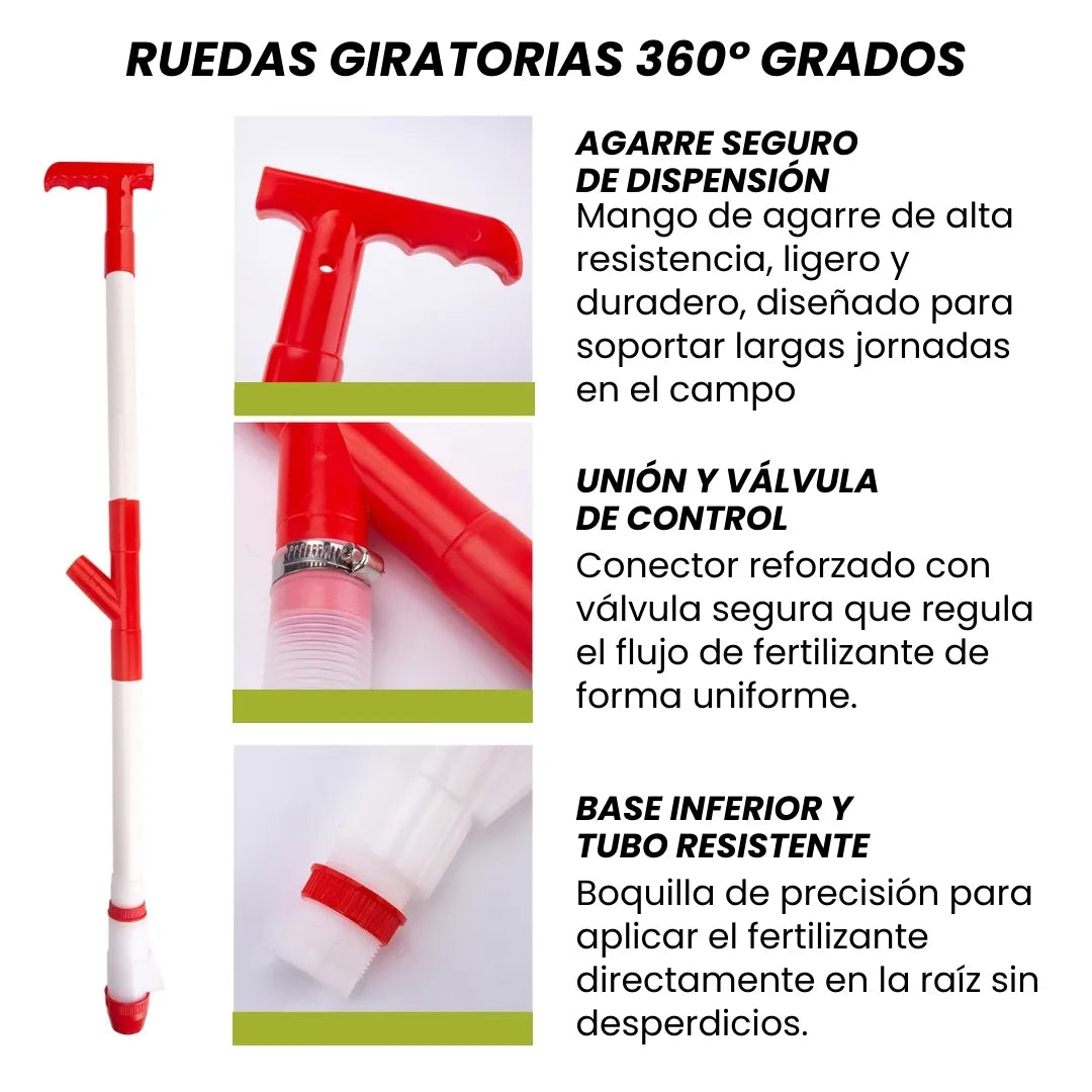 FERTIAGRO® DOSIFICADOR DE FERTILIZANTE PLEGABLE DE 5 LITROS, FERTILIZA RAPIDO Y FACIL TUS COSECHAS