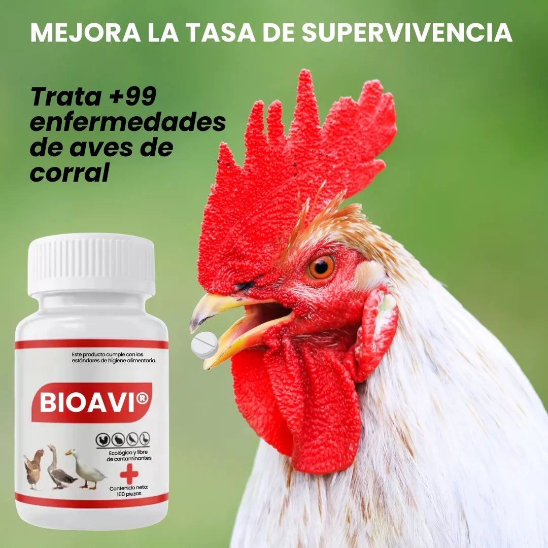 BIOAVI® FORMULA NATURAL PARA ELIMINAR GRIPE DE POLLO Y AVES / BASE DE RAIZ DE REGALIZ