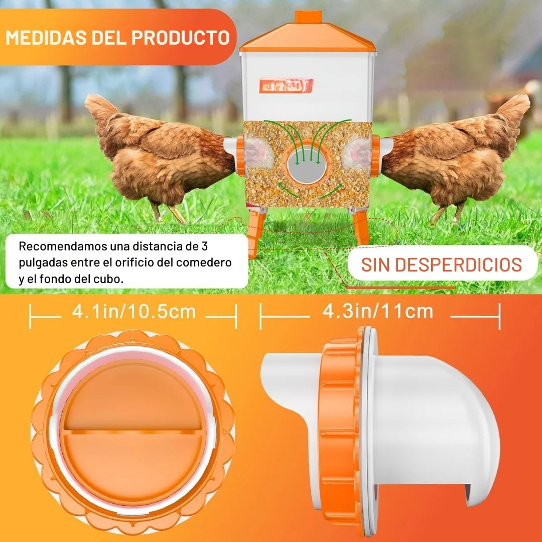 GRANODROP® COMEDERO PROFESIONAL AUTOMATICO PARA GALLINAS Y AVES DE CORRAL