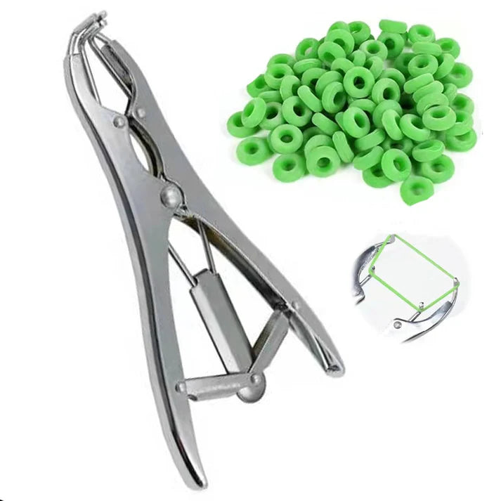 CastraVet® Dispositivo de castración y corte de cola + 50 anillos
