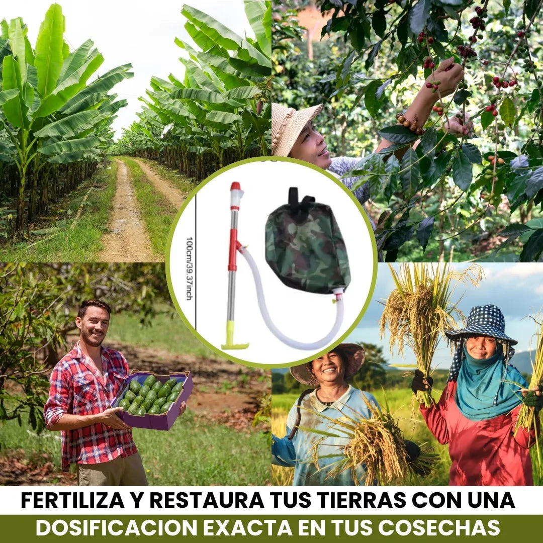 FERTIAGRO® DOSIFICADOR DE FERTILIZANTE PLEGABLE DE 5 LITROS, FERTILIZA RAPIDO Y FACIL TUS COSECHAS