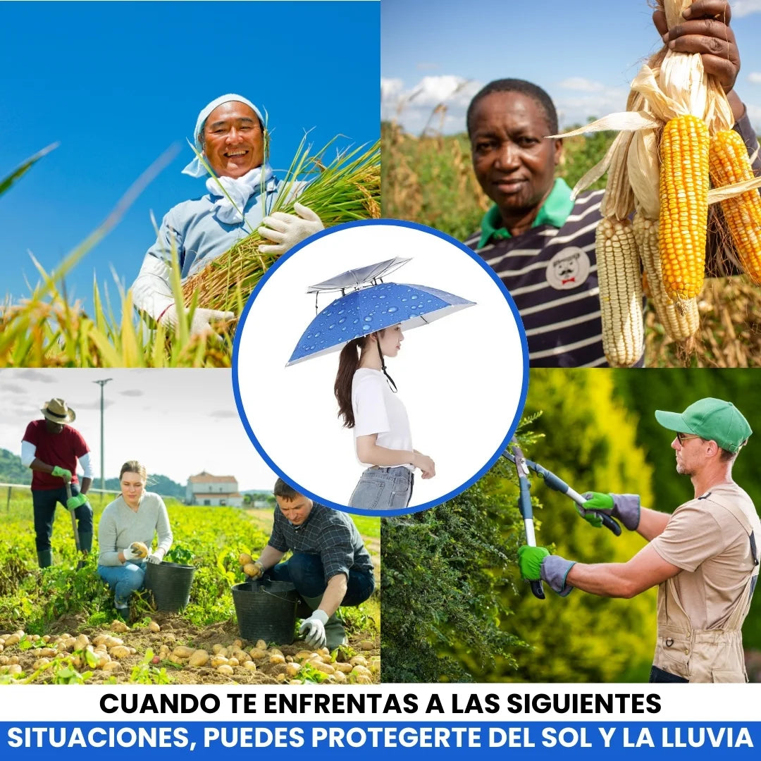 SOMBRAFIX® SOMBRERO SOMBRILLA IMPERMEABLE DOBLE FAZ DE 1 METRO