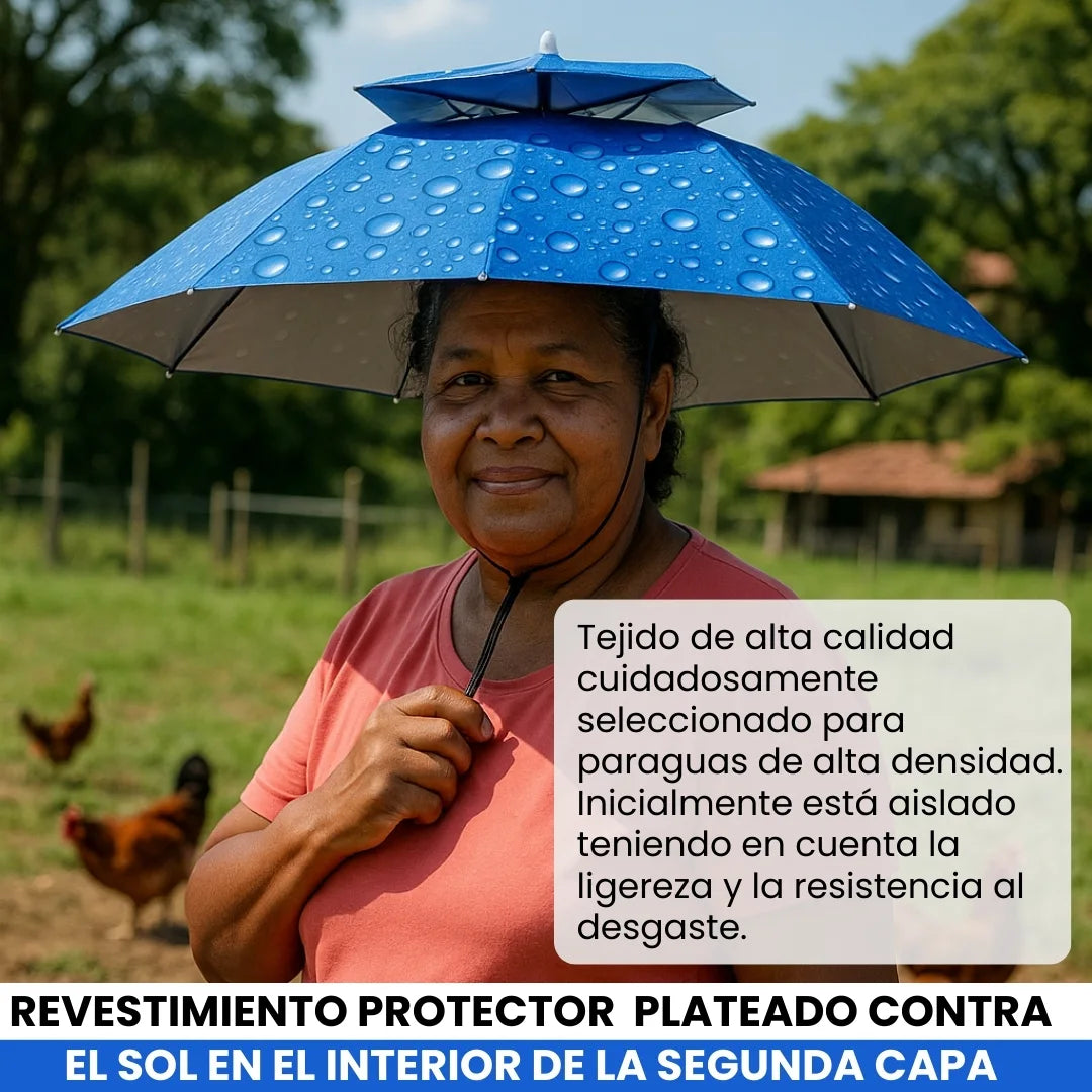 SOMBRAFIX® SOMBRERO SOMBRILLA IMPERMEABLE DOBLE FAZ DE 1 METRO