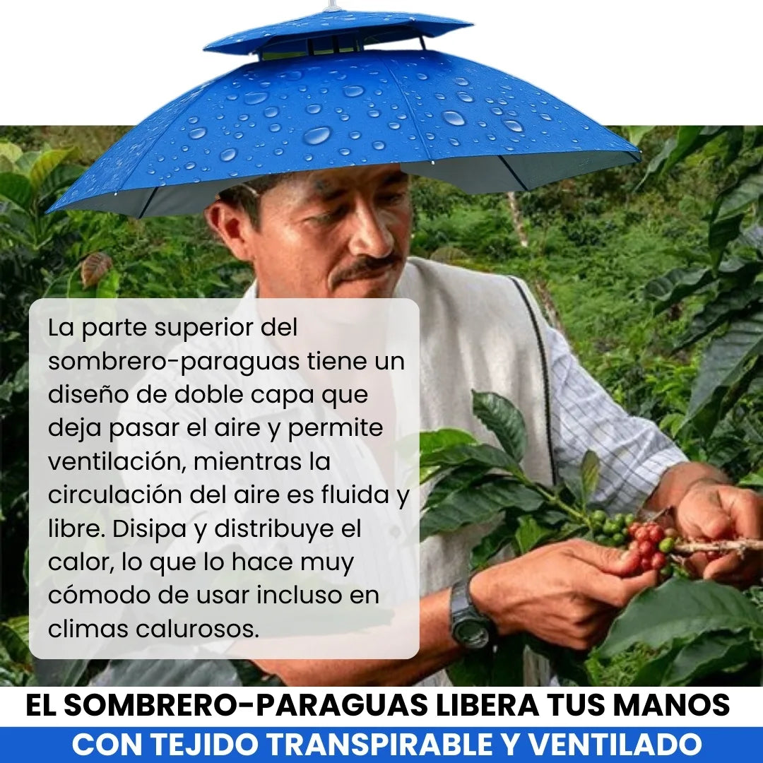 SOMBRAFIX® SOMBRERO SOMBRILLA IMPERMEABLE DOBLE FAZ DE 1 METRO