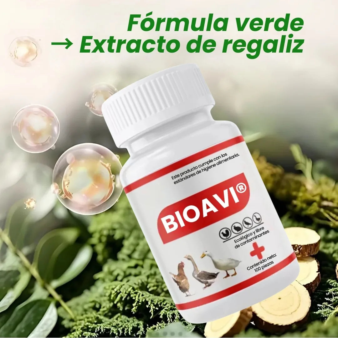 BIOAVI® FORMULA 100% NATURAL PARA ELIMINAR GRIPE EN POLLOS Y AVES/ BASE DE RAGALIZ Y DIENTE DE LEÓN