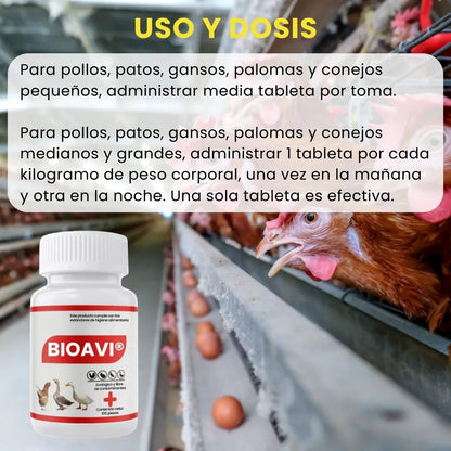 BIOAVI® FORMULA NATURAL PARA ELIMINAR GRIPE DE POLLO Y AVES / BASE DE RAIZ DE REGALIZ