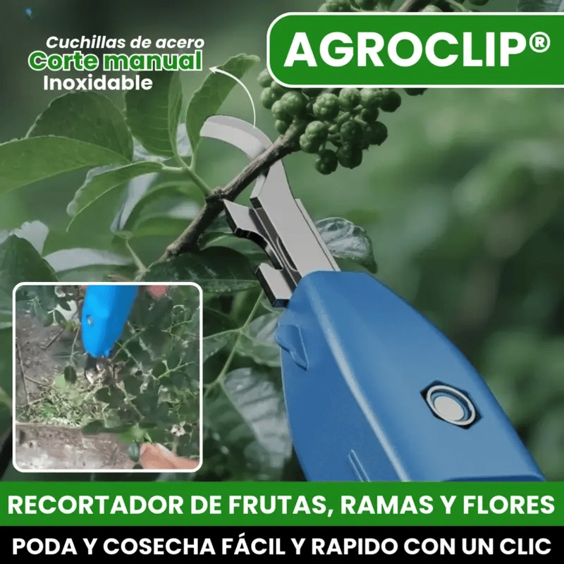 AGROCLIP® TIJERA COSECHADORA INTELIGENTE, CORTA FRUTAS,  FLORES, VERDURAS Y RAMAS