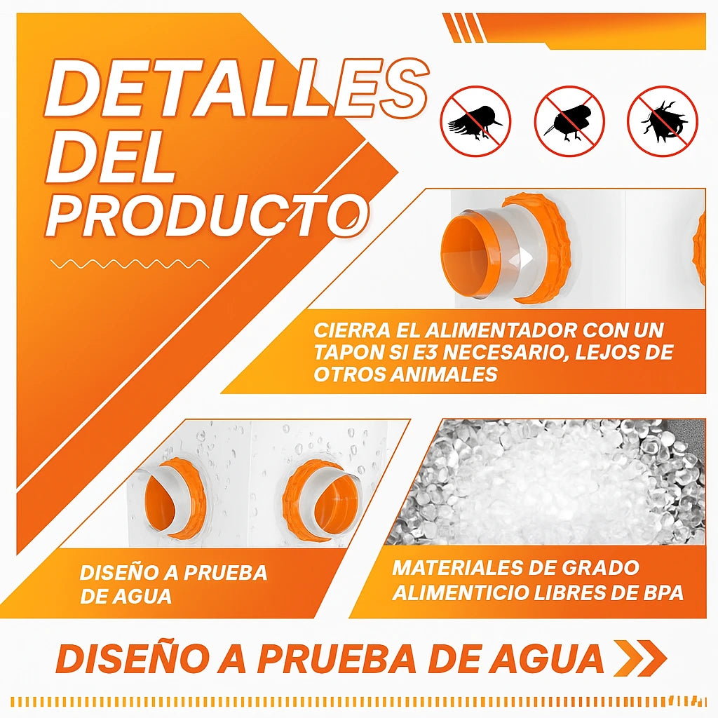 GRANODROP® COMEDERO PROFESIONAL AUTOMATICO PARA GALLINAS Y AVES DE CORRAL