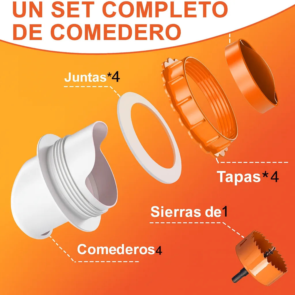 GRANODROP® COMEDERO PROFESIONAL AUTOMATICO PARA GALLINAS Y AVES DE CORRAL