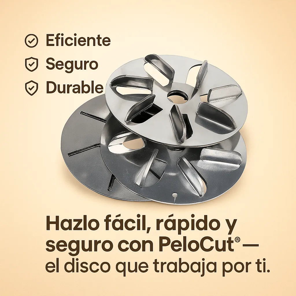 PELOSCUT® DISCO RASPADOR PARA QUITAR PELOS DE CERDOS, VACAS Y ANIMALES DE CORRAL