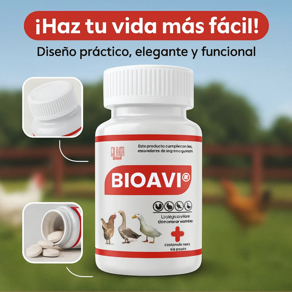 BIOAVI® FORMULA 100% NATURAL PARA ELIMINAR GRIPE EN POLLOS Y AVES/ BASE DE RAGALIZ Y DIENTE DE LEÓN