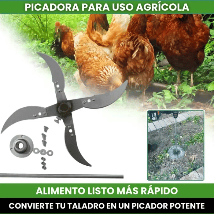 CORTAAGRO® PICADOR DE VERDURAS Y HIERBAS PARA TALADRO