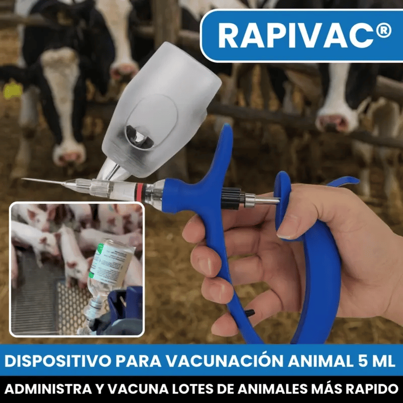 RAPIVAC® DISPOSITIVO DE INYECCION AJUSTABLE PARA VACUNACION ANIMAL 5ML