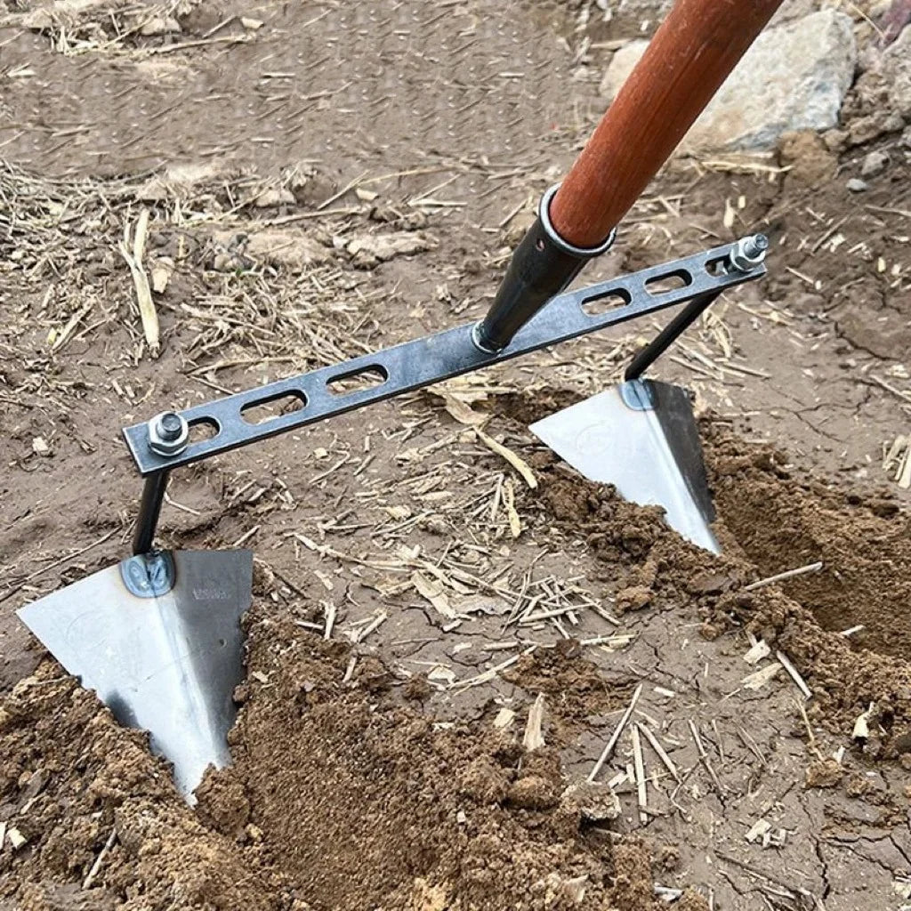 ARADUO® AZADA DOBLE PARA JARDINERIA Y ARADO EN SIEMBRA DE COSECHAS